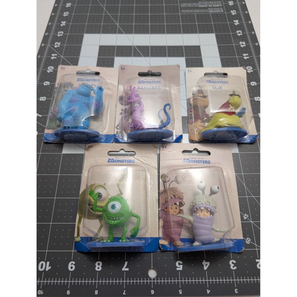Disney Pixar Monsters Inc Mattel Mini Figure Set Sulley Mike Randall Roz Boo 5pc